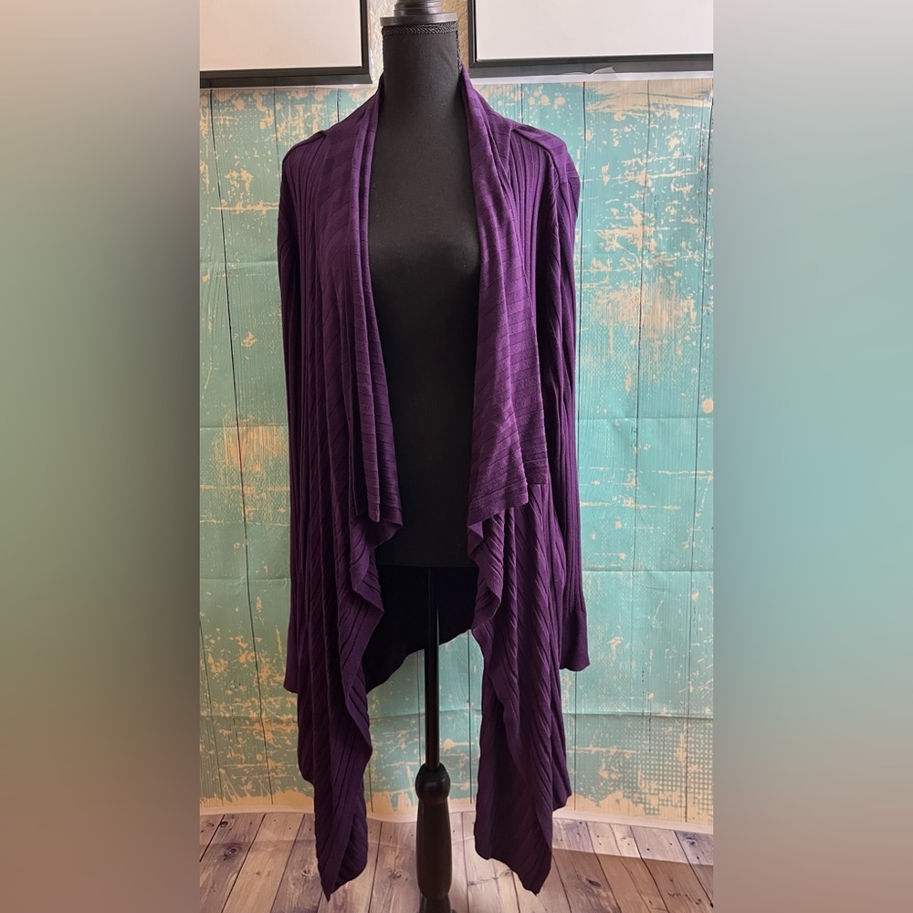 Purple lightweight cardigan.